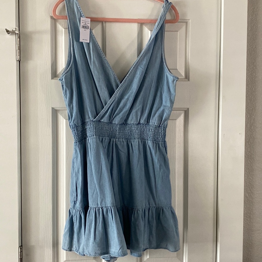 American eagle denim romper
